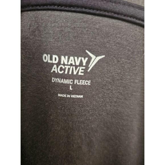 NWOT Dark Green Quilted Mixed Media Zip Up Hoodie Jacket Old Navy Women's Large - Picture 5 of 10